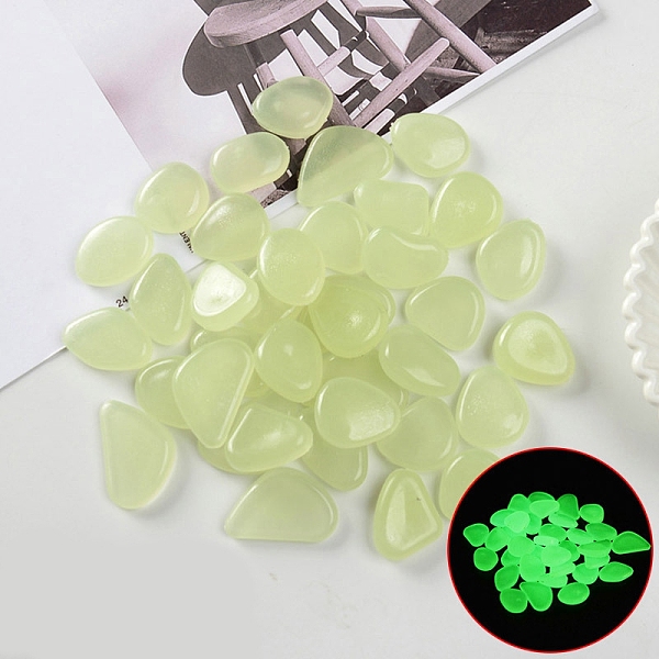 PandaHall Resin Luminous Glow in the Dark Pebbles Stone, Vase Fillers, Nuggest, Light Green, 20~30mm Resin Nuggets
PandaHall Resin Luminous Glow in the Dark Pebbles Stone, Vase Fillers, Nuggest, Light Green, 20~30mm Resin Nuggets