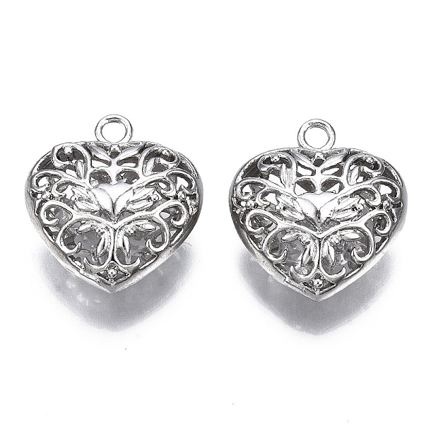 PandaHall Brass Pendants, with Glass Rhinestone Inside, Hollow, Nickel Free, Heart, Real Platinum Plated, 21x19x9mm, Hole: 2.3mm...
PandaHall Brass Pendants, with Glass Rhinestone Inside, Hollow, Nickel Free, Heart, Real Platinum Plated, 21x19x9mm, Hole: 2.3mm...