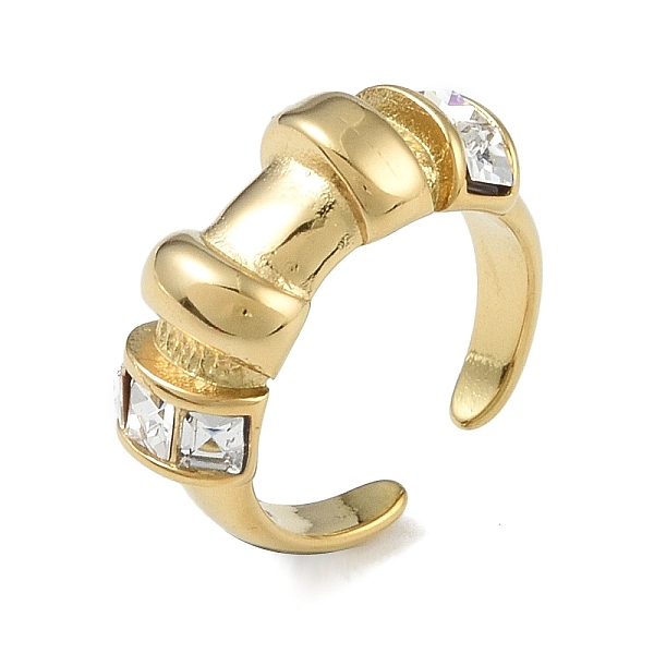 PandaHall 304 Stainless Steel Rhinestone Open Cuff Rings for Women, Real 18K Gold Plated, 9.5mm, Adjustable Stainless Steel+Rhinestone
PandaHall 304 Stainless Steel Rhinestone Open Cuff Rings for Women, Real 18K Gold Plated, 9.5mm, Adjustable Stainless Steel+Rhinestone