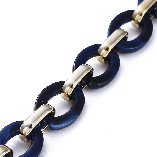 PandaHall Handmade CCB Plastic Cable Chains, with Acrylic Linking Rings, Golden, Dark Blue, Links: 24.2x18.2x4mm and 19x12x4.7mm, 39.37 inch...
PandaHall Handmade CCB Plastic Cable Chains, with Acrylic Linking Rings, Golden, Dark Blue, Links: 24.2x18.2x4mm and 19x12x4.7mm, 39.37 inch...