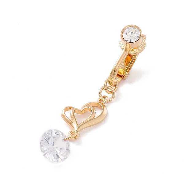 PandaHall Clear Cubic Zirconia Heart Charm Belly Ring, Clip On Navel Ring, Non Piercing Jewelry for Women, Golden, 45mm Brass+Cubic Zirconia...
PandaHall Clear Cubic Zirconia Heart Charm Belly Ring, Clip On Navel Ring, Non Piercing Jewelry for Women, Golden, 45mm Brass+Cubic Zirconia...