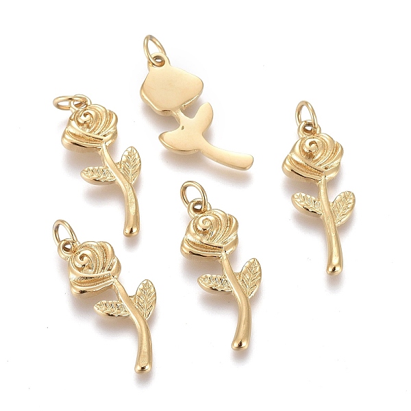 PandaHall Valentine's Day Ion Plating(IP) 304 Stainless Steel Pendants, with Jump Rings, Rose, Golden, 23x9x2mm, Hole: 3mm 304 Stainless...
PandaHall Valentine's Day Ion Plating(IP) 304 Stainless Steel Pendants, with Jump Rings, Rose, Golden, 23x9x2mm, Hole: 3mm 304 Stainless...