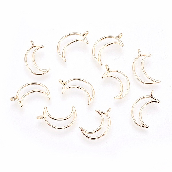 PandaHall Brass Pendants, Nickel Free, Real 18K Gold Plated, Moon, 16x10x1mm, Hole: 1mm Brass Moon
PandaHall Brass Pendants, Nickel Free, Real 18K Gold Plated, Moon, 16x10x1mm, Hole: 1mm Brass Moon
