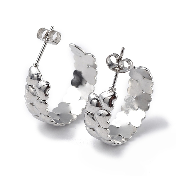 PandaHall 304 Stainless Steel Heart Wrap Stud Earrings, Half Hoop Earrings for Women, Stainless Steel Color, 21.5x7.5x21mm, Pin: 0.7mm 304...
PandaHall 304 Stainless Steel Heart Wrap Stud Earrings, Half Hoop Earrings for Women, Stainless Steel Color, 21.5x7.5x21mm, Pin: 0.7mm 304...