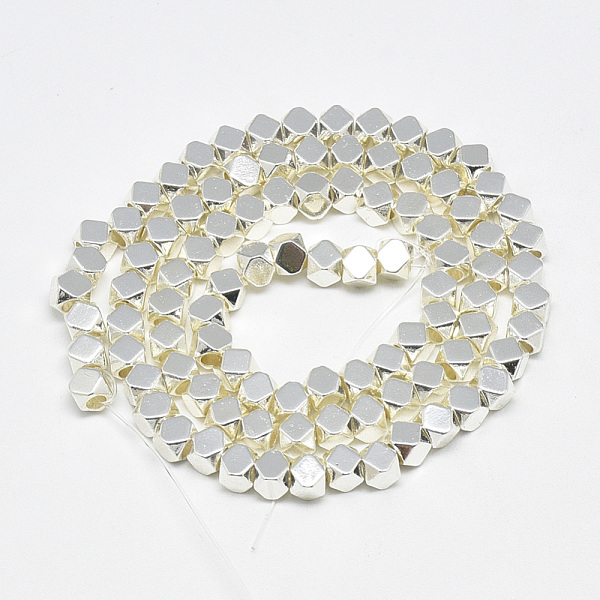 PandaHall Electroplate Non-magnetic Synthetic Hematite Beads Strands, Polygon, Silver Plated, 4x4x4mm, Hole: 2mm, about 97pcs/strand, 15.7...
PandaHall Electroplate Non-magnetic Synthetic Hematite Beads Strands, Polygon, Silver Plated, 4x4x4mm, Hole: 2mm, about 97pcs/strand, 15.7...