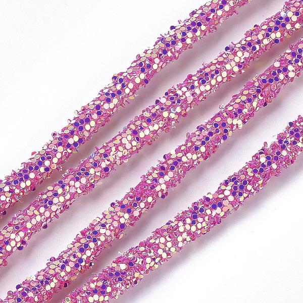 PandaHall Eco-Friendly PVC Tubular Synthetic Rubber Cord, Hollow Pipe, with Paillette, Orchid, 5~6mm, Hole: 2mm, about 54.68 yards..., Purple
PandaHall Eco-Friendly PVC Tubular Synthetic Rubber Cord, Hollow Pipe, with Paillette, Orchid, 5~6mm, Hole: 2mm, about 54.68 yards..., Purple