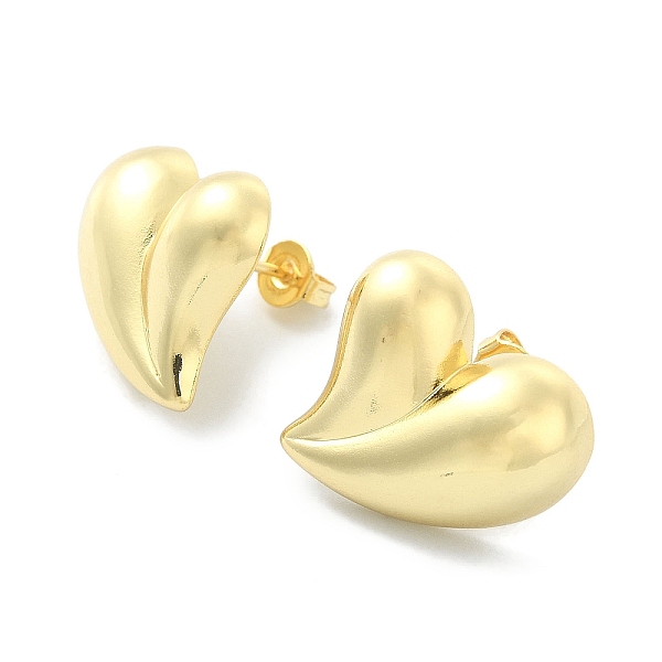 PandaHall Rack Plating Brass Heart Stud Earrings for Valentine's Day, Lead Free & Cadmium Free, Real 18K Gold Plated, 19x18.5mm Brass Heart
PandaHall Rack Plating Brass Heart Stud Earrings for Valentine's Day, Lead Free & Cadmium Free, Real 18K Gold Plated, 19x18.5mm Brass Heart
