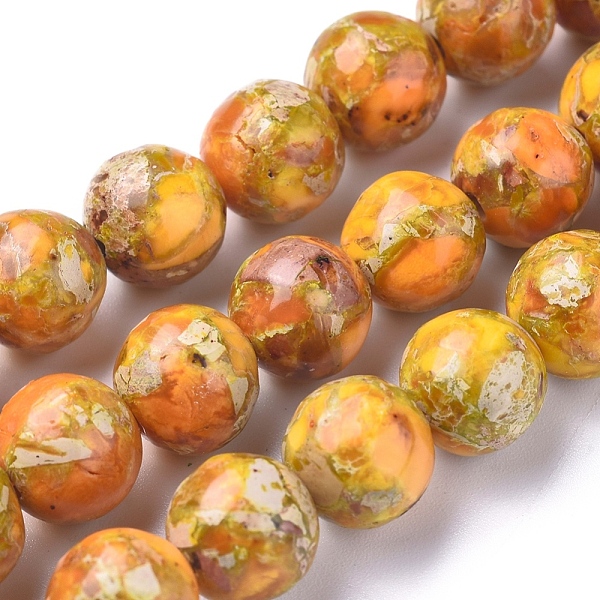 PandaHall Assembled Synthetic Turquoise and Imperial Jasper Beads Strands, Dyed, Round, Orange, 8mm, Hole: 0.8mm, about 52 pcs/Strand, 16.14...
PandaHall Assembled Synthetic Turquoise and Imperial Jasper Beads Strands, Dyed, Round, Orange, 8mm, Hole: 0.8mm, about 52 pcs/Strand, 16.14...