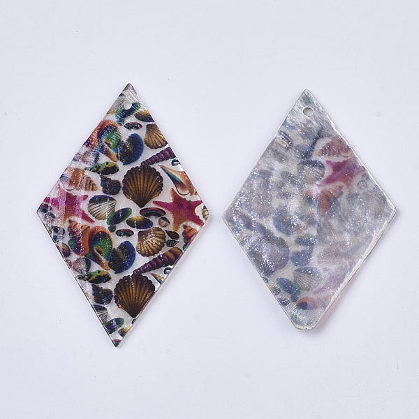PandaHall Printed Capiz Shell Pendants, Single-Sided Printed, Rhombus with Marine Organism, Colorful, 48~49.5x29.5~30.5x1mm, Hole: 1.6mm...
PandaHall Printed Capiz Shell Pendants, Single-Sided Printed, Rhombus with Marine Organism, Colorful, 48~49.5x29.5~30.5x1mm, Hole: 1.6mm...