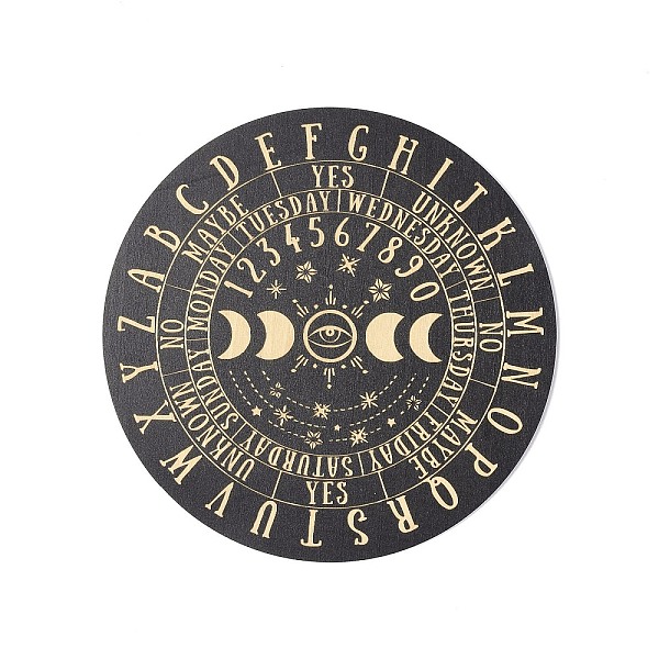 PandaHall Wooden Carved Cup Mats, Heat Resistant Pot Mats, Tarot Theme Pendulum Board, for Home Kitchen, Flat Round, Moon Phase Pattern..., Black
PandaHall Wooden Carved Cup Mats, Heat Resistant Pot Mats, Tarot Theme Pendulum Board, for Home Kitchen, Flat Round, Moon Phase Pattern..., Black