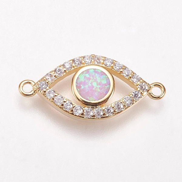PandaHall Brass Micro Pave Cubic Zirconia Links, with Synthetic Opal, Eye, Golden, Lilac, 9x20x3mm, Hole: 1mm Brass+Cubic Zirconia Eye..., Purple
PandaHall Brass Micro Pave Cubic Zirconia Links, with Synthetic Opal, Eye, Golden, Lilac, 9x20x3mm, Hole: 1mm Brass+Cubic Zirconia Eye..., Purple
