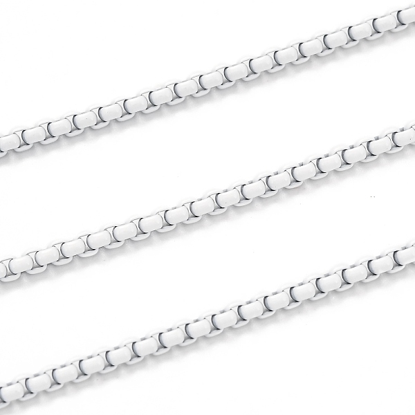 PandaHall Spray Painted Stainless Steel Box Chains, Venetian Chains, with Spool, Unwelded, White, 3x2.5x2mm Stainless Steel White
PandaHall Spray Painted Stainless Steel Box Chains, Venetian Chains, with Spool, Unwelded, White, 3x2.5x2mm Stainless Steel White
