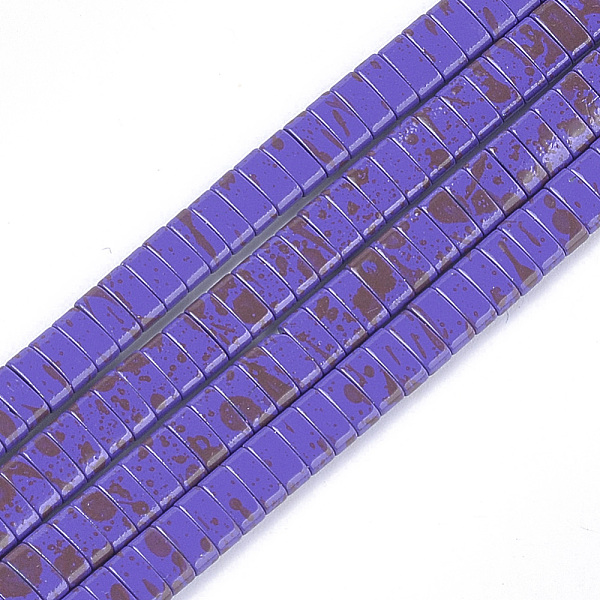 PandaHall Spray Painted Non-magnetic Synthetic Hematite Beads, Two Hole Carrier Beads, For Tile Elastic Bracelets Making, Rectangle, Blue..., Purple
PandaHall Spray Painted Non-magnetic Synthetic Hematite Beads, Two Hole Carrier Beads, For Tile Elastic Bracelets Making, Rectangle, Blue..., Purple