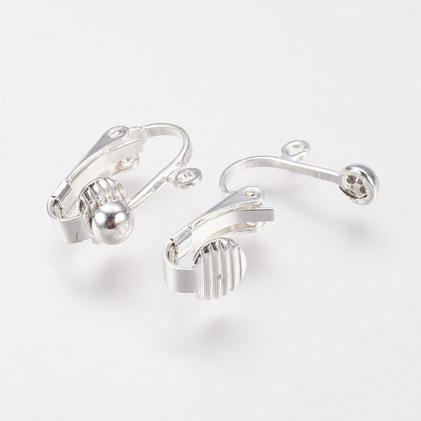 PandaHall Brass Clip-on Earring Findings, Silver Color Plated, 17x14x7mm, Hole: 1mm Brass
PandaHall Brass Clip-on Earring Findings, Silver Color Plated, 17x14x7mm, Hole: 1mm Brass
