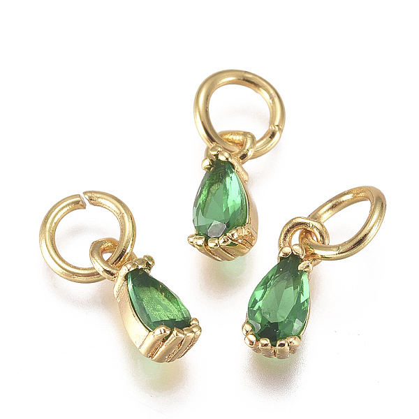 PandaHall Brass Micro Pave Cubic Zirconia Charms, with Jump Ring, Long-Lasting Plated, Real 18K Gold Plated, Faceted, Teardrop, Green...
PandaHall Brass Micro Pave Cubic Zirconia Charms, with Jump Ring, Long-Lasting Plated, Real 18K Gold Plated, Faceted, Teardrop, Green...
