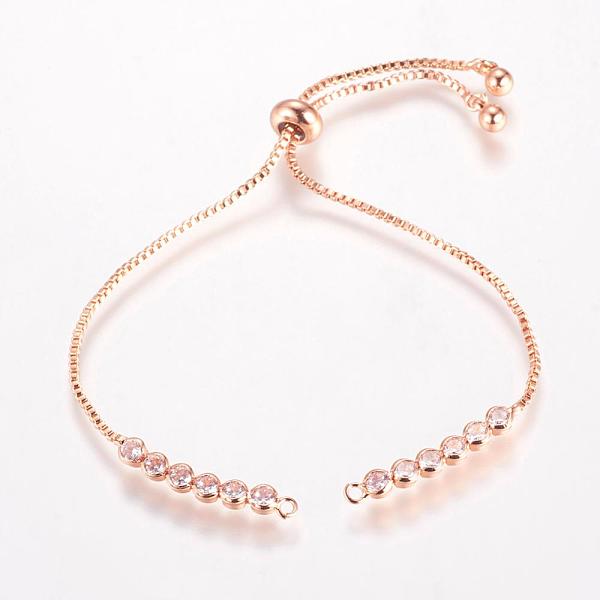 PandaHall Brass Chain Bracelet Making, Box Chain Bracelets, Slider Bracelets Making, with Cubic Zirconia, Round, Real Rose Gold Plated...
PandaHall Brass Chain Bracelet Making, Box Chain Bracelets, Slider Bracelets Making, with Cubic Zirconia, Round, Real Rose Gold Plated...