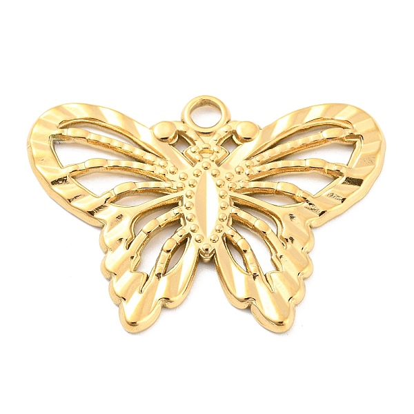 PandaHall 304 Stainless Steel Pendants, Butterfly Charms, Real 18K Gold Plated, 22x30.5x1.5mm, Hole: 2.2mm 304 Stainless Steel Butterfly
PandaHall 304 Stainless Steel Pendants, Butterfly Charms, Real 18K Gold Plated, 22x30.5x1.5mm, Hole: 2.2mm 304 Stainless Steel Butterfly