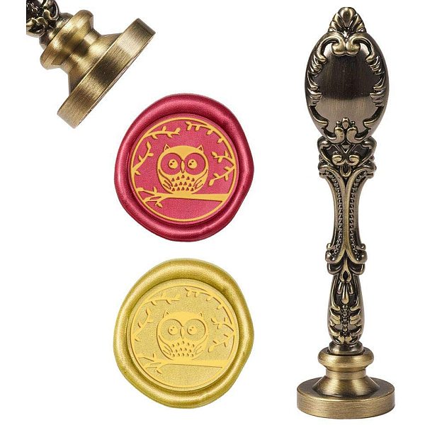 PandaHall DIY Scrapbook, Brass Wax Seal Stamp and Alloy Handles, Owl Pattern, 103mm, Stamps: 2.5x1.45cm Alloy Owl
PandaHall DIY Scrapbook, Brass Wax Seal Stamp and Alloy Handles, Owl Pattern, 103mm, Stamps: 2.5x1.45cm Alloy Owl