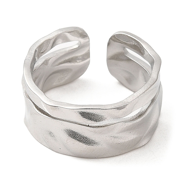 PandaHall 304 Stainless Steel Open Cuff Rings, Double Line, Stainless Steel Color, Inner Diameter: 17.4mm 304 Stainless Steel
PandaHall 304 Stainless Steel Open Cuff Rings, Double Line, Stainless Steel Color, Inner Diameter: 17.4mm 304 Stainless Steel