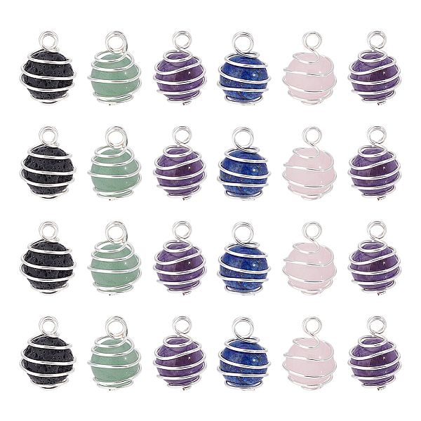 PandaHall HOBBIESAY 24Pcs Random Round Natural Crystal Pendant 17.5x13.5mm Mixed Stones Pendants with Silver Tones Copper Wire Wrapped...
PandaHall HOBBIESAY 24Pcs Random Round Natural Crystal Pendant 17.5x13.5mm Mixed Stones Pendants with Silver Tones Copper Wire Wrapped...