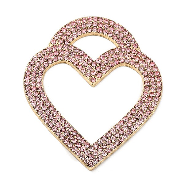 PandaHall Alloy Rhinestone Big Pendants, Heart Charms, Golden, Light Rose, 59.5x50x2.5mm, Hole: 17x10mm Alloy+Rhinestone Heart Pink
PandaHall Alloy Rhinestone Big Pendants, Heart Charms, Golden, Light Rose, 59.5x50x2.5mm, Hole: 17x10mm Alloy+Rhinestone Heart Pink