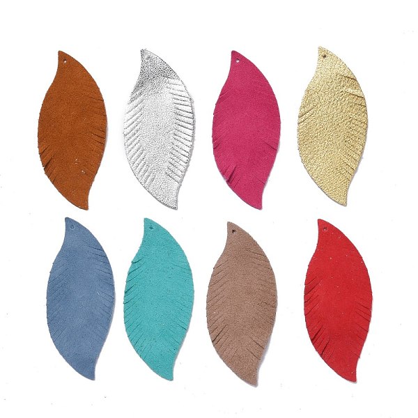 PandaHall Eco-Friendly Sheepskin Leather Big Pendants, Leaf, Mixed Color, 70x29x1mm, Hole: 1.4mm Leather Leaf Multicolor
PandaHall Eco-Friendly Sheepskin Leather Big Pendants, Leaf, Mixed Color, 70x29x1mm, Hole: 1.4mm Leather Leaf Multicolor