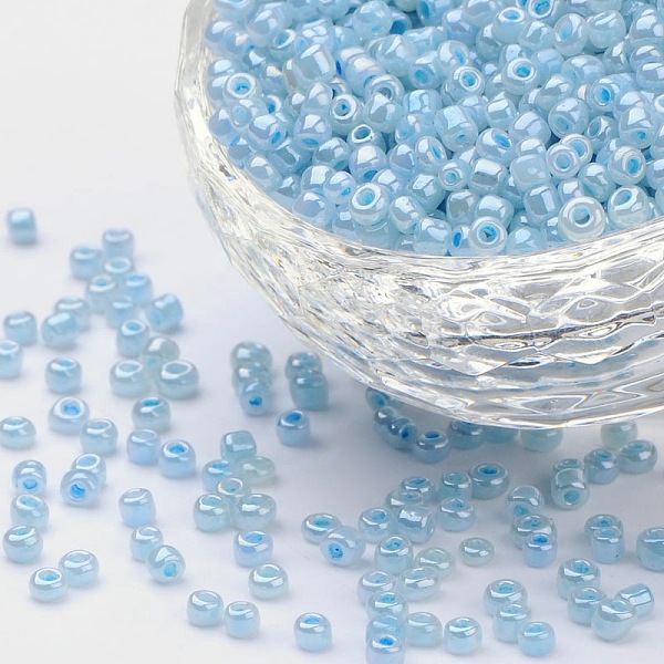 PandaHall Glass Seed Beads, Ceylon, Round, Pale Turquoise, 3mm, Hole: 1mm, about 2222pcs/100g Glass
PandaHall Glass Seed Beads, Ceylon, Round, Pale Turquoise, 3mm, Hole: 1mm, about 2222pcs/100g Glass