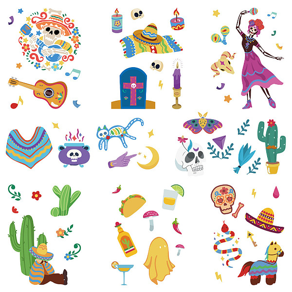 PandaHall 8 Sheets 8 Styles Cinco de Mayo PVC Waterproof Wall Stickers, Self-Adhesive Decals, for Window or Stairway Home Decoration...
PandaHall 8 Sheets 8 Styles Cinco de Mayo PVC Waterproof Wall Stickers, Self-Adhesive Decals, for Window or Stairway Home Decoration...