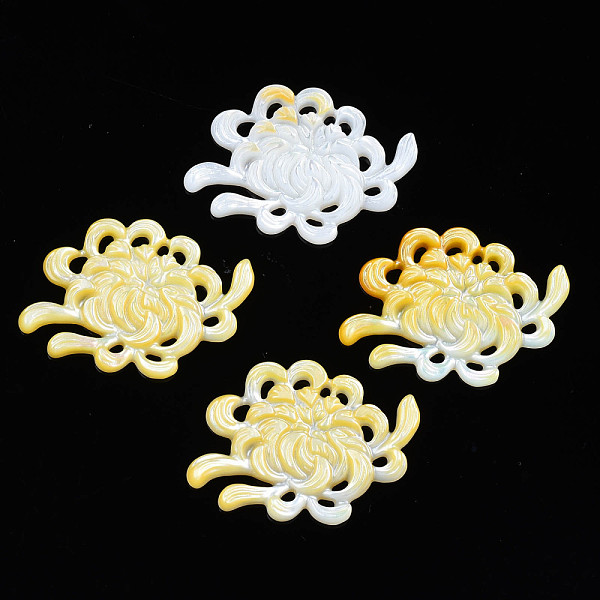 PandaHall Natural Yellow Shell Cabochons, Flower, 23.5x33x2.5~3mm Yellow Shell Flower
PandaHall Natural Yellow Shell Cabochons, Flower, 23.5x33x2.5~3mm Yellow Shell Flower