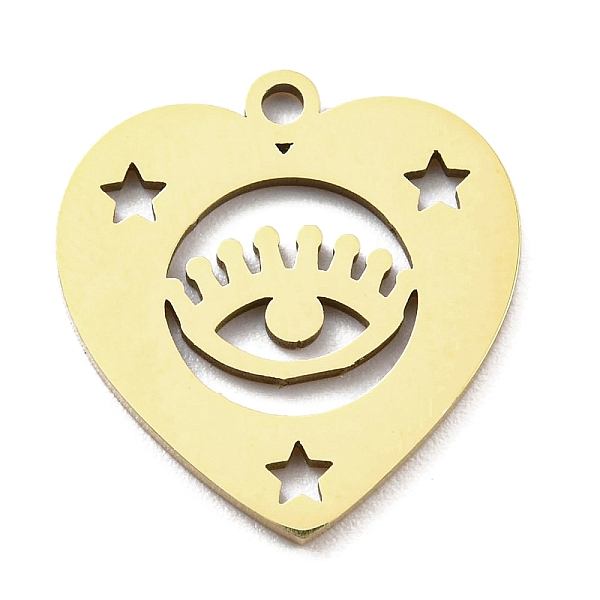PandaHall Ion Plating(IP) 316L Surgical Stainless Steel Pendants, Laser Cut, Heart with Eye & Star Charm, Real 18K Gold Plated, 17.5x16x1mm...
PandaHall Ion Plating(IP) 316L Surgical Stainless Steel Pendants, Laser Cut, Heart with Eye & Star Charm, Real 18K Gold Plated, 17.5x16x1mm...