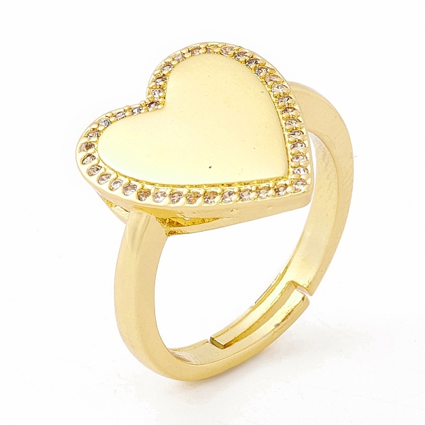 PandaHall Clear Cubic Zirconia Heart Adjustable Ring, Brass Jewelry for Women, Cadmium Free & Lead Free, Real 18K Gold Plated, US Size 6 1/2...
PandaHall Clear Cubic Zirconia Heart Adjustable Ring, Brass Jewelry for Women, Cadmium Free & Lead Free, Real 18K Gold Plated, US Size 6 1/2...