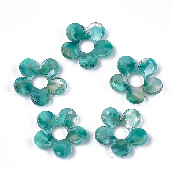 PandaHall Cellulose Acetate(Resin) Pendants, Flower, Light Sea Green, 23x24x5mm, Hole: 1.4mm Cellulose Acetate Flower Green
PandaHall Cellulose Acetate(Resin) Pendants, Flower, Light Sea Green, 23x24x5mm, Hole: 1.4mm Cellulose Acetate Flower Green