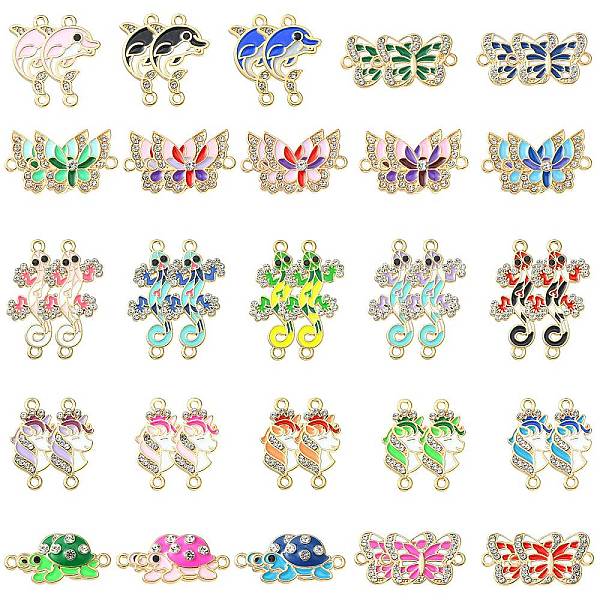 PandaHall 50Pcs 25 Styles Alloy Enamel Connector Charms, with Crystal Rhinestone, Light Gold, Cadmium Free & Nickel Free & Lead Free, Animal..., Multicolor
PandaHall 50Pcs 25 Styles Alloy Enamel Connector Charms, with Crystal Rhinestone, Light Gold, Cadmium Free & Nickel Free & Lead Free, Animal..., Multicolor