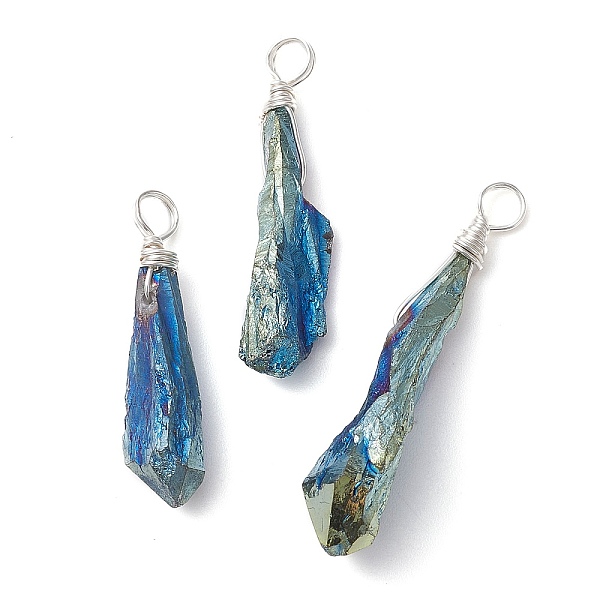 PandaHall Electroplated Natural Quartz Crystal Dyed Pendants, Teardrop Charms with Silver Color Plated Copper Wire Loops, Blue...
PandaHall Electroplated Natural Quartz Crystal Dyed Pendants, Teardrop Charms with Silver Color Plated Copper Wire Loops, Blue...