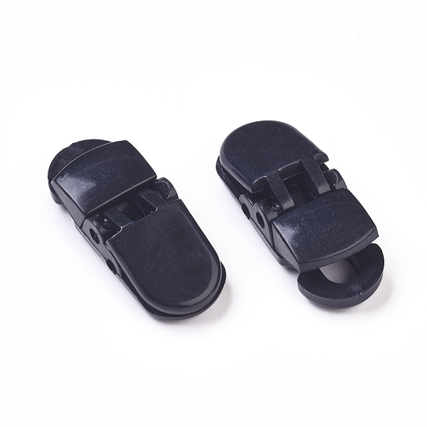 PandaHall Eco-Friendly Opaque Solid Colour Plastic Baby Pacifier Holder Clip, Black, 32x12.5x9mm, Hole: 6.5x4.5mm Plastic Black
PandaHall Eco-Friendly Opaque Solid Colour Plastic Baby Pacifier Holder Clip, Black, 32x12.5x9mm, Hole: 6.5x4.5mm Plastic Black