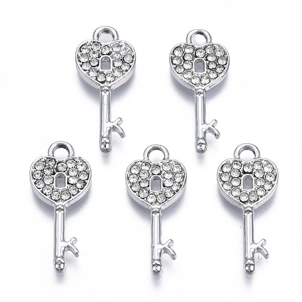 PandaHall Alloy Pendants, with Crystal Rhinestone, Cadmium Free & Lead Free, Key, Platinum, 19.5x8.5x2mm, Hole: 2mm Alloy+Rhinestone Key..., Clear
PandaHall Alloy Pendants, with Crystal Rhinestone, Cadmium Free & Lead Free, Key, Platinum, 19.5x8.5x2mm, Hole: 2mm Alloy+Rhinestone Key..., Clear