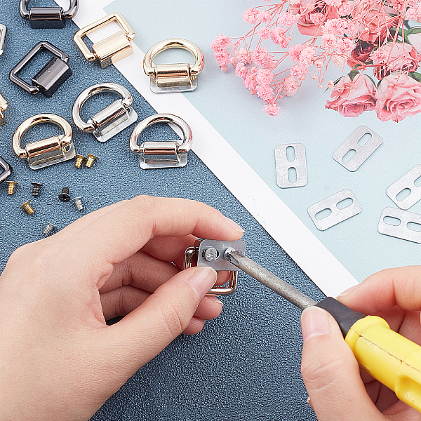 PandaHall WADORN 12Set 6 Style Alloy D Shape Rings Clasps, with Iron Screws, for Bag Replacement Accessories, Mixed Color, 22.4x25.7x8mm...
PandaHall WADORN 12Set 6 Style Alloy D Shape Rings Clasps, with Iron Screws, for Bag Replacement Accessories, Mixed Color, 22.4x25.7x8mm...