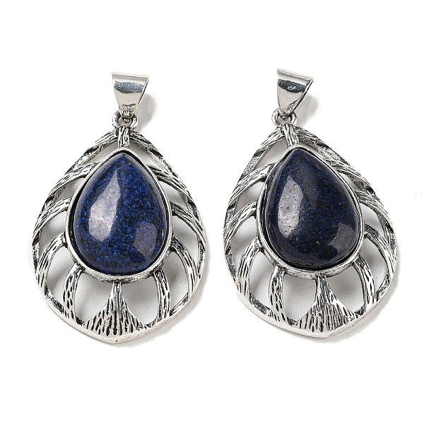 PandaHall Natural Lapis Lazuli Pendants, Antique Silver Plated Alloy Teardrop Charms, 48.5x33x12~13mm, Hole: 8x6.5mm Lapis Lazuli Teardrop
PandaHall Natural Lapis Lazuli Pendants, Antique Silver Plated Alloy Teardrop Charms, 48.5x33x12~13mm, Hole: 8x6.5mm Lapis Lazuli Teardrop