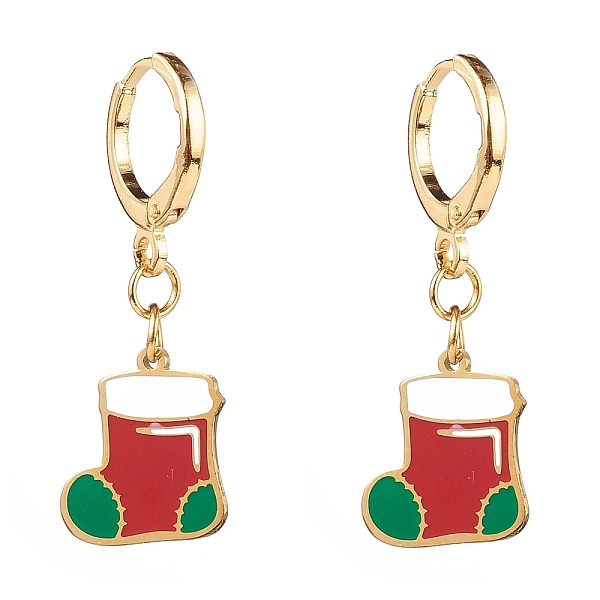 PandaHall Brass Huggie Hoop Earrings for Christmas, with 316 Surgical Stainless Steel Enamel Charms, Christmas Sock, Real 14K Gold Plated..., Red
PandaHall Brass Huggie Hoop Earrings for Christmas, with 316 Surgical Stainless Steel Enamel Charms, Christmas Sock, Real 14K Gold Plated..., Red