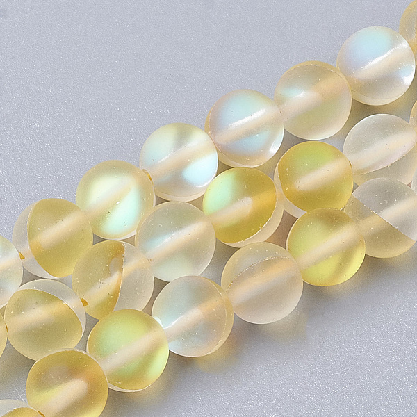 PandaHall Synthetic Moonstone Beads Strands, Holographic Beads, Dyed, Frosted, Round, Gold, 10mm, Hole: 1.2mm 40pcs/strand, 15.7 inch...
PandaHall Synthetic Moonstone Beads Strands, Holographic Beads, Dyed, Frosted, Round, Gold, 10mm, Hole: 1.2mm 40pcs/strand, 15.7 inch...