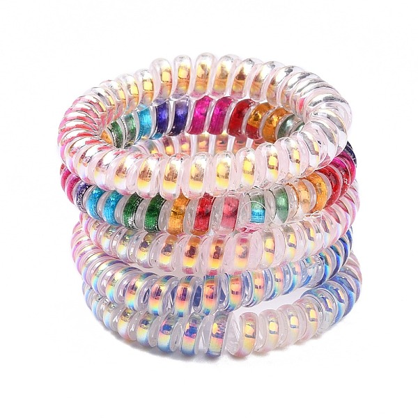 PandaHall Plastic Telephone Cord Elastic Hair Ties, Ponytail Holder, Mixed Color, 35~39mm Plastic Multicolor
PandaHall Plastic Telephone Cord Elastic Hair Ties, Ponytail Holder, Mixed Color, 35~39mm Plastic Multicolor