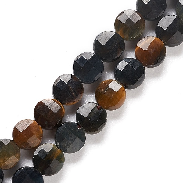 PandaHall Natural Blue Tiger Eye Beads Strands, Dyed, Faceted, Flat Round, 6x3~3.5mm, Hole: 1mm, about 75pcs/strand, 15.39''(39.1cm) Tiger..., Multicolor
PandaHall Natural Blue Tiger Eye Beads Strands, Dyed, Faceted, Flat Round, 6x3~3.5mm, Hole: 1mm, about 75pcs/strand, 15.39''(39.1cm) Tiger..., Multicolor