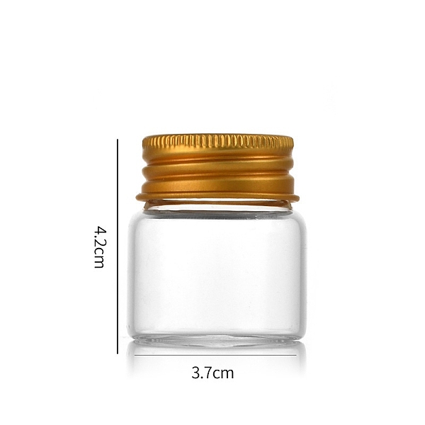 PandaHall Clear Glass Bottles Bead Containers, Screw Top Bead Storage Tubes with Aluminum Cap, Column, Golden, 3.7x4cm, Capacity: 20ml..., Gold
PandaHall Clear Glass Bottles Bead Containers, Screw Top Bead Storage Tubes with Aluminum Cap, Column, Golden, 3.7x4cm, Capacity: 20ml..., Gold