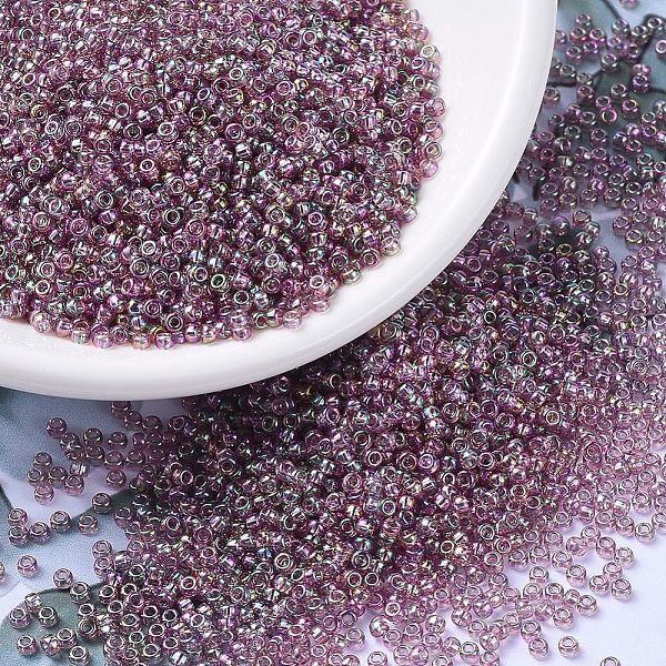PandaHall MIYUKI Round Rocailles Beads, Japanese Seed Beads, 11/0, (RR256D) Transparent Dark Smoky Amethyst AB, 2x1.3mm, Hole: 0.8mm, about..., Purple
PandaHall MIYUKI Round Rocailles Beads, Japanese Seed Beads, 11/0, (RR256D) Transparent Dark Smoky Amethyst AB, 2x1.3mm, Hole: 0.8mm, about..., Purple