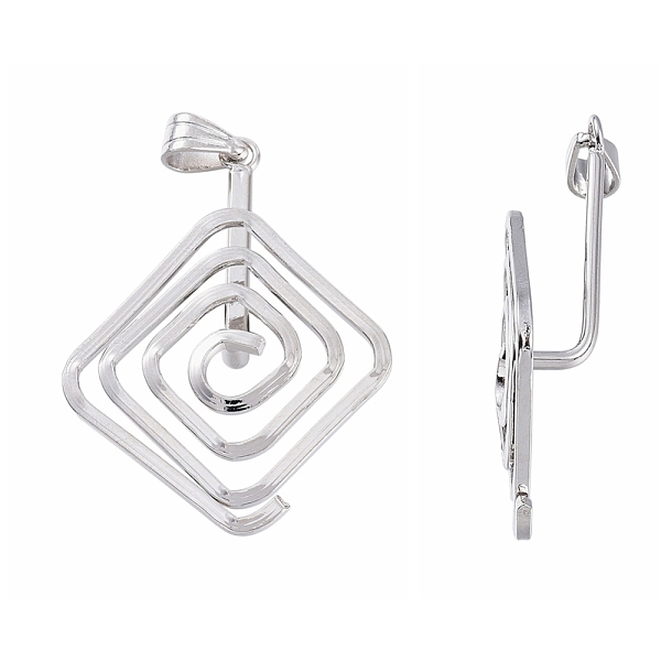 PandaHall Brass Donut Bails, Donuthalter, Fit For Pi Disc Pendants Jewelry Making, Rhombus, Platinum, 52x32x9mm, Hole: 3.5x6mm, Inner Size...
PandaHall Brass Donut Bails, Donuthalter, Fit For Pi Disc Pendants Jewelry Making, Rhombus, Platinum, 52x32x9mm, Hole: 3.5x6mm, Inner Size...
