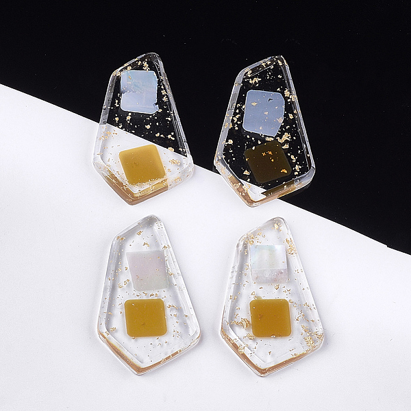 PandaHall Transparent Resin Cabochons, with Shell and Gold Foil, Polygon, Goldenrod, 43.5x26x5mm Resin Polygon Gold
PandaHall Transparent Resin Cabochons, with Shell and Gold Foil, Polygon, Goldenrod, 43.5x26x5mm Resin Polygon Gold