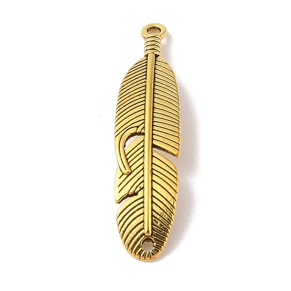 PandaHall Tibetan Style Alloy Pendant, Lead Free & Cadmium Free, Feather, Antique Golden, 45.5x10.5x1.5mm, Hole: 1.8mm and 1.5mm Alloy...
PandaHall Tibetan Style Alloy Pendant, Lead Free & Cadmium Free, Feather, Antique Golden, 45.5x10.5x1.5mm, Hole: 1.8mm and 1.5mm Alloy...