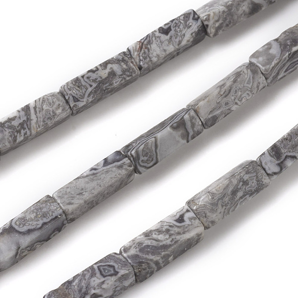 PandaHall Natural Map Stone/Picasso Stone/Picasso Jasper Beads Strands, Cuboid, 13~14x4~4.5x4~4.5mm, Hole: 1.2mm, about 30pcs/strand, 16.5...
PandaHall Natural Map Stone/Picasso Stone/Picasso Jasper Beads Strands, Cuboid, 13~14x4~4.5x4~4.5mm, Hole: 1.2mm, about 30pcs/strand, 16.5...