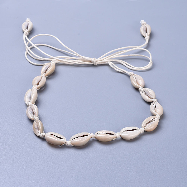 PandaHall Adjustable Cowrie Shell Beads Beaded Necklaces, with Waxed Cotton Cords, Pale Goldenrod, 35.8 inch(91cm) Shell Yellow
PandaHall Adjustable Cowrie Shell Beads Beaded Necklaces, with Waxed Cotton Cords, Pale Goldenrod, 35.8 inch(91cm) Shell Yellow