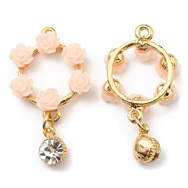 PandaHall Resin Flower Garland Pendants, Wreath Golden Plated Alloy Charms with Crystal Rhinestone, Cadmium Free & Nickel Free & Lead Free..., Pink
PandaHall Resin Flower Garland Pendants, Wreath Golden Plated Alloy Charms with Crystal Rhinestone, Cadmium Free & Nickel Free & Lead Free..., Pink